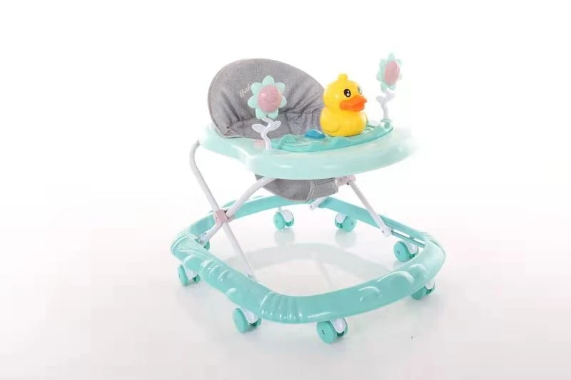 China Factory 7 Wheels Baby Walker Toys Multi-Function Baby Rollover Prevention Adjustable Baby Walker Foldable