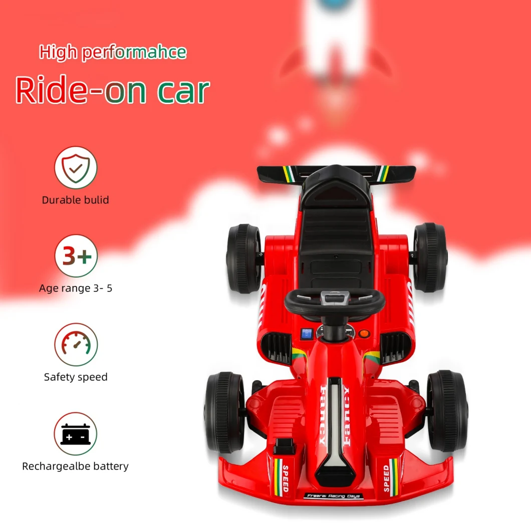 2023 Newest Go-Kart for Kids Children Ride on Car 390 Dual Drive Battery Powered Electric Go Kart Pedal Cars for Kids