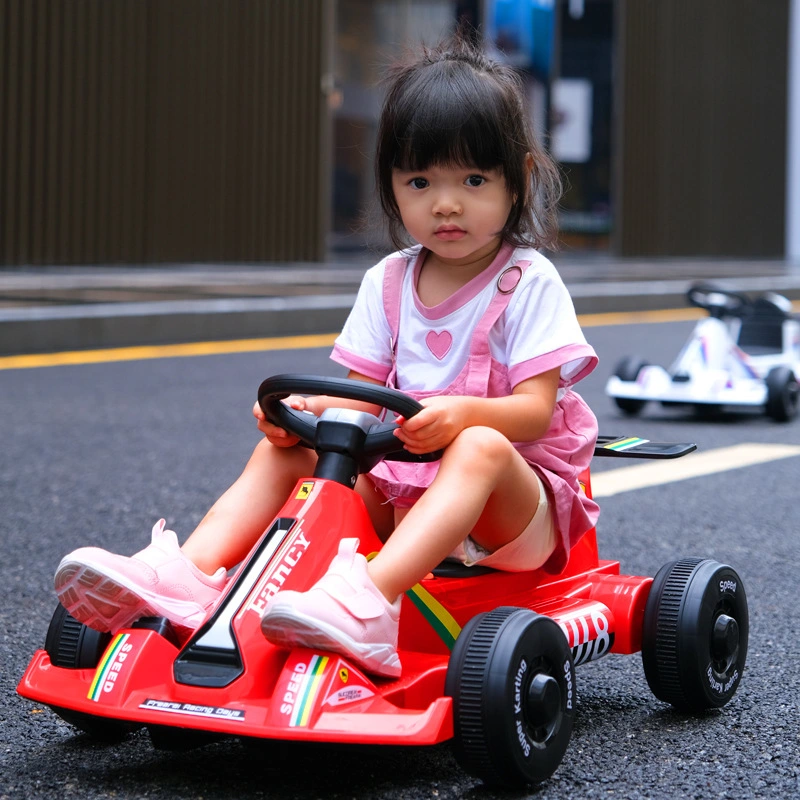 2023 Newest Go-Kart for Kids Children Ride on Car 390 Dual Drive Battery Powered Electric Go Kart Pedal Cars for Kids