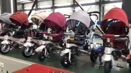 Baby Three-Wheeled and Foldable Tricycle with Handle Toddler