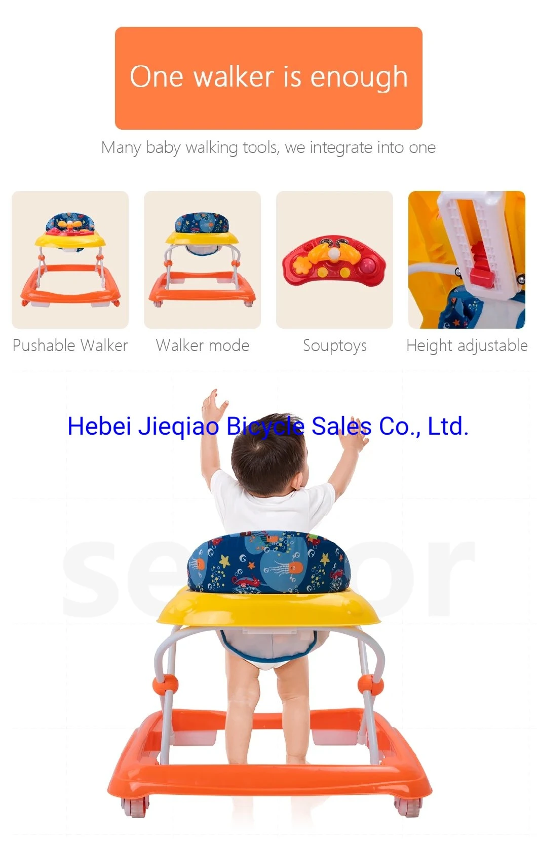 Light Foldable Kids Walking Chair Toys Baby Walker