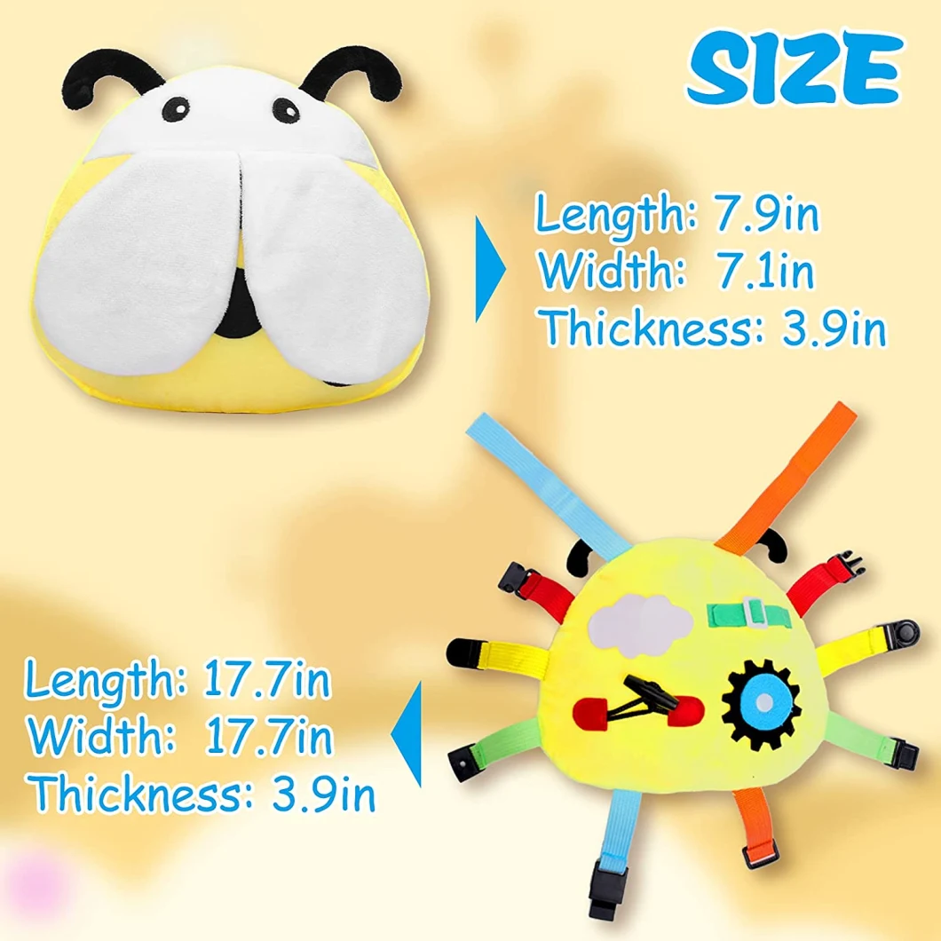 Newborn Baby Rattle Toys Baby Cartoon Animal Educational Plush Stroller Toys Stroller Hanging