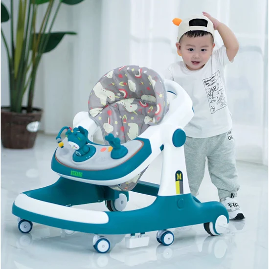 Commerce de gros de jouets Trotteur multifonction avec 6 roues pivotantes Trotteur bébé