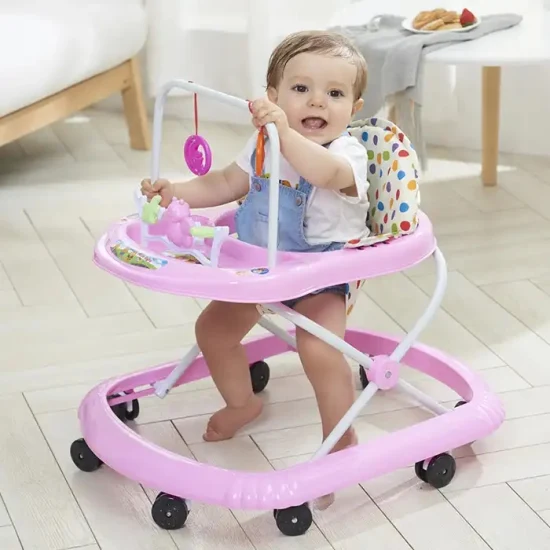 La meilleure chaise de marche pliable d'enfants joue la marchette interactive éducative de bébé pour des enfants