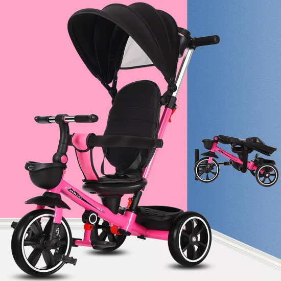 Baby Care 4 en 1 Kid Stroller Trike Ride on Cheap Baby Stroller Tricycle