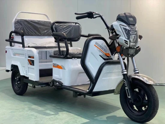 Tricycle de moto à trois roues de pousse-pousse électrique bon marché de siège pliable polyvalent pour des passagers